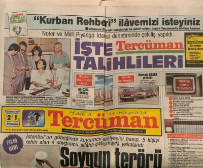 Tercüman Gazetesi 21 Temmuz 1988 - Turgut Özal Bugün İhrama Giriyor GZ89101 - 1