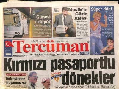 Tercüman Gazetesi 22 Ağustos 2003 - İki Güçlü Ses Ajda Pekkan Ve Sezen Aksu Aynı Sahnede Buluştu GZ96796 - 1