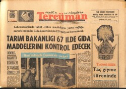 Tercüman Gazetesi 22 Ekim 1967 - Tarım Bakanlığı 67 İlde Gıda Maddelerini Kontrol Edecek. - İran Şahı Taç Giydirme Töreninde GZ123616 - 1