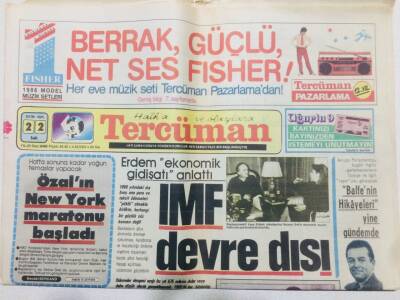 Tercüman Gazetesi 22 Ekim 1985 - Doğum Günü Hediyesi GZ53646 - 1