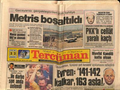 Tercüman Gazetesi 22 Ekim 1988 - Geceyarısı Gerçekleştirilen Gizli Tahliye Metris Boşaltıldı GZ67104 - 2