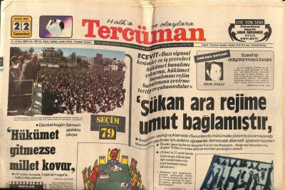 Tercüman Gazetesi 22 Eylül 1979 - Türkeşin Kütahyada Mitingine Giden Bir MHP Otobüsü Saldırıya Uğradı GZ69055 - 1