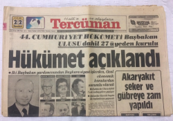 Tercüman Gazetesi 22 Eylül 1980 - Hükümet Açıklandı - GZ15592 - 2