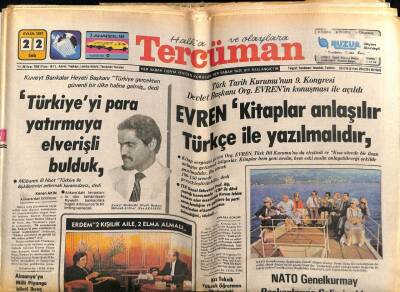 Tercüman Gazetesi 22 Eylül 1981 - Kuveyt,Türkiyeyi Yatırıma Elverişli Bulduk GZ53924 - 1