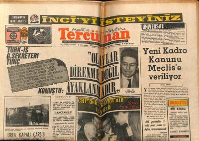Tercüman Gazetesi 22 Haziran 1970 - Yeni Kadro Kanunu Meclise Veriliyor GZ54168 - 1