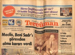 Tercüman Gazetesi 22 Haziran 1981 - İran Devrim Savcılığı Devlet Başkanı Hakkında Tutuklama Emri Çıkardı GZ65748 - 1