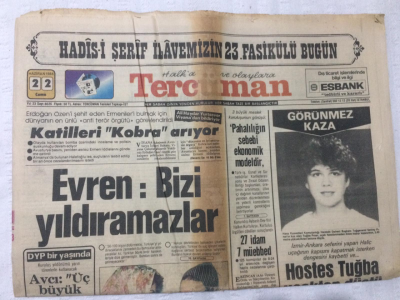 Tercüman Gazetesi 22 Haziran 1984 - Evren Bizi Yıldıramazlar - GZ17266 - 1