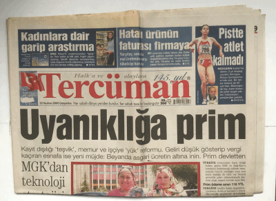 Tercüman Gazetesi 22 Haziran 2005 - Polis Şefinin Otosu Çalındı GZ5807 - 2