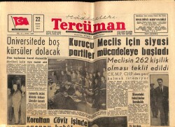 Tercüman Gazetesi 22 Kasım 1960 - Malatyaya Giden Bir Amerikan Uçağı Kayıp GZ67855 - 2