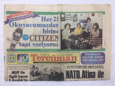 Tercüman Gazetesi 22 Kasım 1984 - Nato, Atina İle Gizlice Anlaştı - GZ17338 - 2