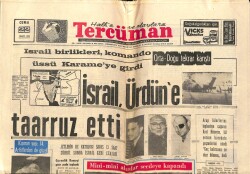 Tercüman Gazetesi 22 Mart 1968 - İsrail Birlikleri , Komando Üssü Karameye Girdi GZ67039 - 2