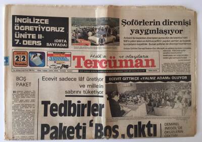 Tercüman Gazetesi 22 Mart 1979 - Ecevit Gittikçe Yalnız Adam Oluyor GZ10883 - 2
