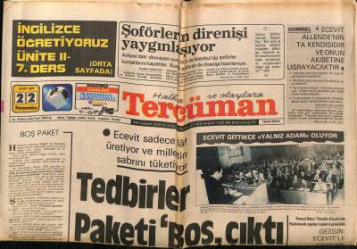 Tercüman Gazetesi 22 Mart 1979 - Ecevit Sadece Laf Üretiyor Ve Milletin Sabrını Tüketiyor GZ68619 - 2