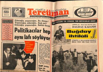 Tercüman Gazetesi 22 Mayıs 1968 - 970DE 20 Milyon Ton Buğday İstihsal Edeceğiz GZ55271 - 1