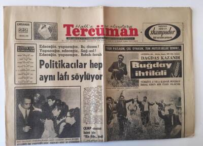 Tercüman Gazetesi 22 Mayıs 1968 -Politikacılar Radyo Konuşmaların da Hep Aynı Lafı Söylüyorlar GZ11134 - 1