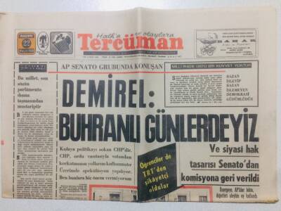 Tercüman Gazetesi 22 Mayıs 1969 - Apollo - 10 Ay Yörüngesine İniyor GZ53419 - 1