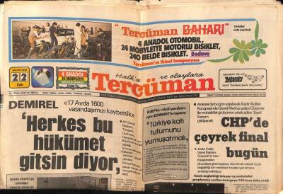 Tercüman Gazetesi 22 Mayıs 1979 - Doğum Günü Hediyesi GZ55110 - 1