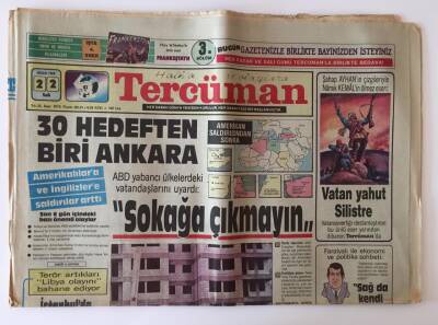 Tercüman Gazetesi 22 Nisan 1986 - Özal Teröre İzin Vermeyiz GZ10863 - 1