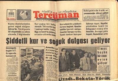 Tercüman Gazetesi 22 Ocak 1963 - Kazım Orbay 35 Yıllık Eşinden Dostça Boşandı GZ67687 - 1