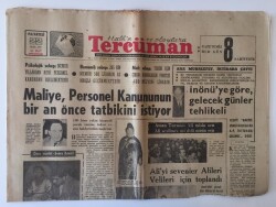 Tercüman Gazetesi 22 Ocak 1968 - Maliye Personel Kanununun Bir An Önce Tatbikini İstiyor GZ11136 - 2
