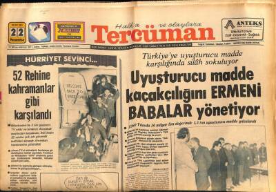 Tercüman Gazetesi 22 Ocak 1981 - Uyuşturucu Madde Kaçakçılığını Ermeni Babalar Yönetiyor GZ54281 - 1