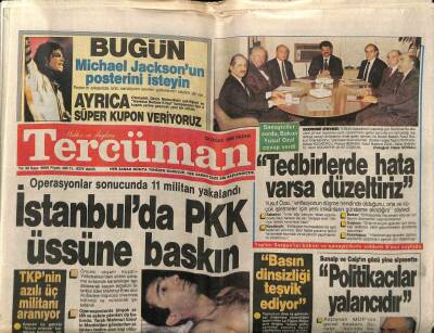 Tercüman Gazetesi 22 Ocak 1989 - Ahu Tuğba Sahneye Ayı İle Çıktı GZ61564 - 1