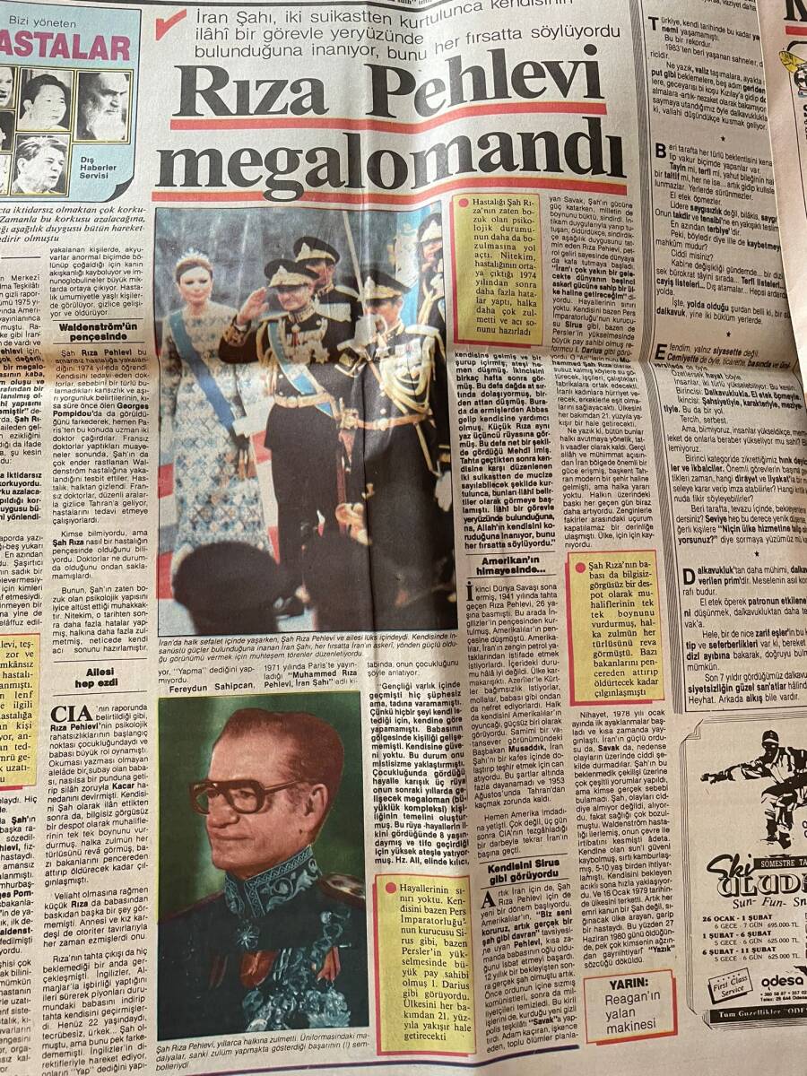 Tercüman Gazetesi 22 Ocak 1990 - Galatasaray'da Yeni Rüzgarlar - Trabzon Lider - Rıza Pehlevi Megalomandı - Türkan Şoray Rolü İçin Titiz Davranacak GZ150224 - 3