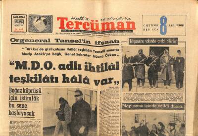 Tercüman Gazetesi 22 Şubat 1967 - Boğaz Köprüsü İçin İstimlak Bu Sene Başlayacak. - Marlon Brando, Sevgilisini Apar-Topar Londraya Yolladı. GZ123611 - 1