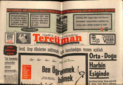Tercüman Gazetesi 22 Şubat 1969 - Genel Görüşme Açıldı Sol Hareketin Yakasından Elimizi Çekmeyeceğiz GZ55274 - 1