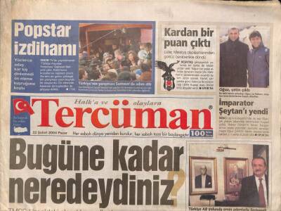 Tercüman Gazetesi 22 Şubat 2004 - İki Eski Takım Arkadaşı Oğuz Ve Rıdvan , Maçtan Önce Birbirlerine Başarı Dilediler GZ93651 - 1