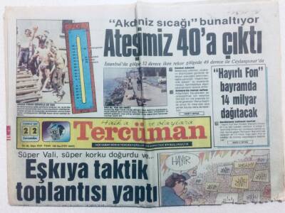 Tercüman Gazetesi 22 Temmuz 1987 - Eşkiya Taktik Toplantısı Yaptı GZ42614 - 1