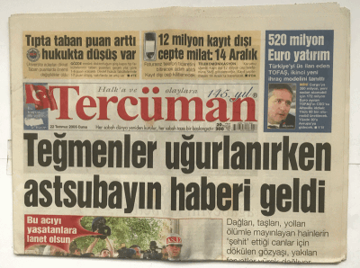 Tercüman Gazetesi 22 Temmuz 2005 - Tıpta Taban Puan Arttı Hukukta Düşüş Var GZ5886 - 1