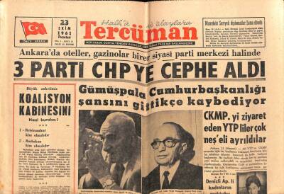Tercüman Gazetesi 23 Ekim 1961 - Ankarada Oteller , Gazinolar Birer Siyasi Parti Merkezi Halinde GZ65668 - 1
