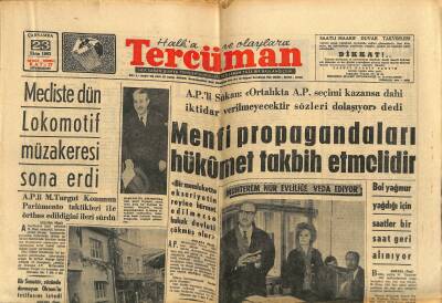 Tercüman Gazetesi 23 Ekim 1963 - Keçiboynuzu Yetiştirmede Rekor Kırdık - Mecliste Dün Lokomotif Müzakeresi Sona Erdi GZ123459 - 1