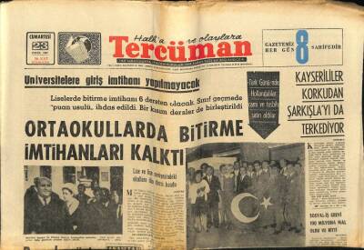 Tercüman Gazetesi 23 Eylül 1967 - Ortaokullarda Bitirme İmtihanları Kalktı GZ67373 - 2