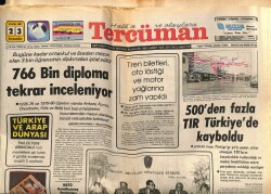Tercüman Gazetesi 23 Eylül 1981 - 500den Fazla Tır Türkiyede Kayboldu GZ65974 - 2