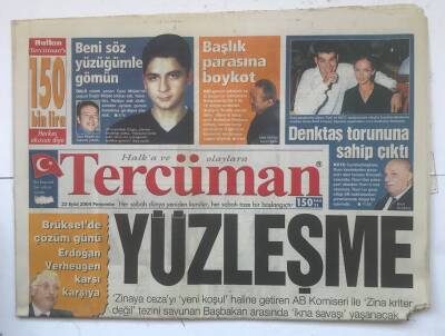 Tercüman Gazetesi 23 Eylül 2004 - Hırıstiyan Demokratlar da Zina İçin Ceza İstiyor GZ7461 - 1