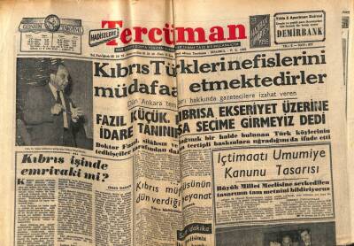Tercüman Gazetesi 23 Haziran 1956 - Fazıl Küçük,Kıbrıs Türkleri Nefislerini Müdafaa Etmektedir GZ54007 - 1