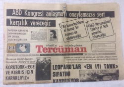 Tercüman Gazetesi 23 Haziran 1976 - Korutürk Ege Ve Kıbrıs İçin Kararlıyız,Lübnanda Barış Havası Esiyor - GZ17450 - 1