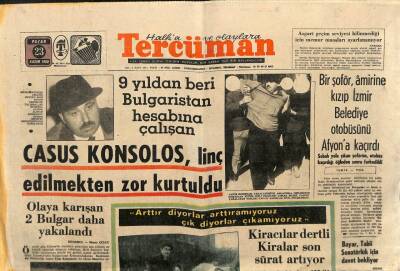 Tercüman Gazetesi 23 Kasım 1969 - Casus Konsolos Linç Edilmekten Zor Kurtuldu GZ103413 - 1