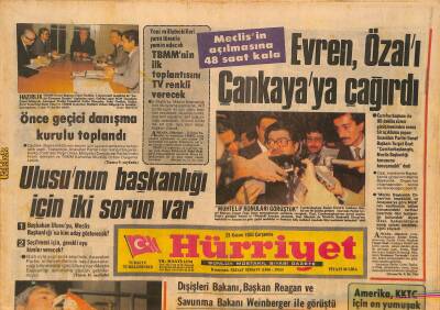 Tercüman Gazetesi 23 Kasım 1983 - Türkmen , Amerikan Zirvesinde - Rus Uçağında Çatışma 7 Ölü GZ126563 - 1