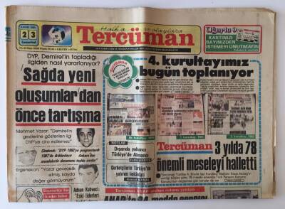 Tercüman Gazetesi 23 Kasım 1985 - Evrenin İzmir de Doğduğu Ev Bugün Müze Olarak Açılıyor GZ10845 - 2