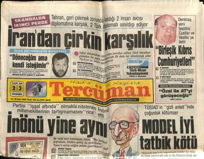 Tercüman Gazetesi 23 Kasım 1988 - Turan Çevikin Eski Sevgilisi Nazan Şorayın İfadesi de İzmirde Alınacak... GZ67153 - 1