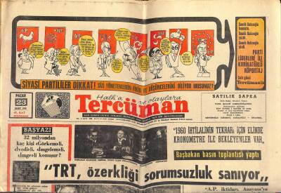 Tercüman Gazetesi 23 Mart 1969 - Her Üniversite Mezunu Yedeksubay Olamayacak GZ118836 - 1