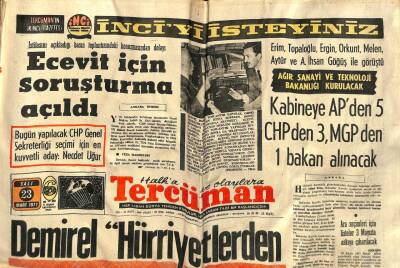 Tercüman Gazetesi 23 Mart 1971 - Ağır Sanayi Ve Teknoloji Bakanlığı Kurulacak GZ65903 - 2