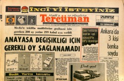 Tercüman Gazetesi 23 Mart 1973 - Boğaz Köprüsünün Anayolu Pazartesi Günü Tamamlanıyor - Futbolda Kaybolan İzmir GZ160651 - Gökçekoleksiyon
