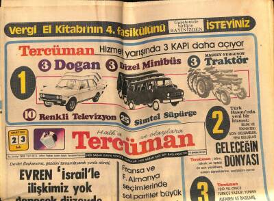 Tercüman Gazetesi 23 Mart 1982 - ABD Uzaya 4 Araçlık Bir Filo Gönderecek GZ54266 - 1