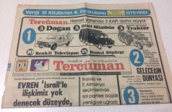Tercüman Gazetesi 23 Mart 1982 - Evren İsraille İlişkimiz Yok Denecek Düzeyde - GZ15257 - 2