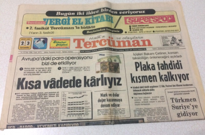 Tercüman Gazetesi 23 Mart 1983 - Avrupadaki Para Operasyonu Bizi de Etkiliyor - GZ15248 - 2