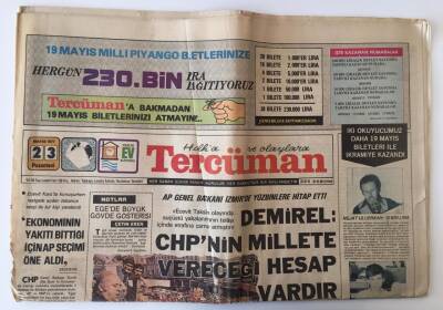 Tercüman Gazetesi 23 Mayıs 1977 - İslam Konferansı Dün Sona Erdi İslam Ülkeleri , Türkiyenin Kıbrıs Görüşünü Benimsedi GZ10788 - 1